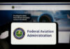 Federal Aviation Administration logo on a smartphone screen.