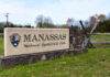 Sign for Manassas National Battlefield Park