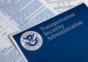 Transportation Security Administration brochure with forms and DHS seal.