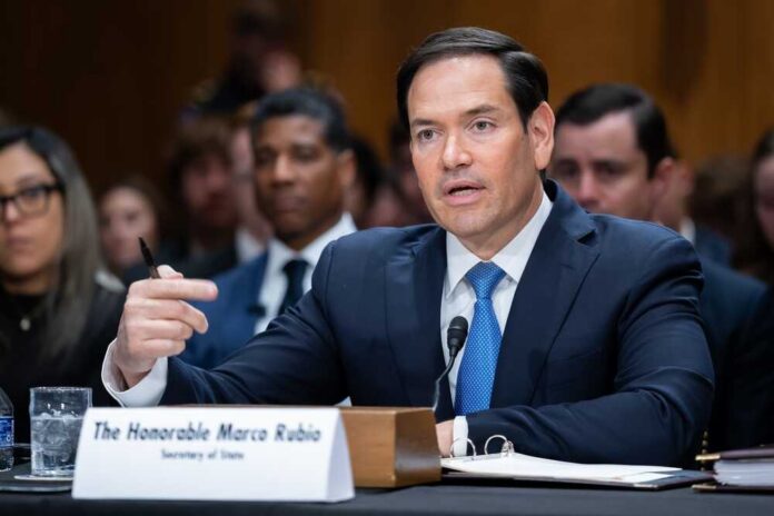Washington,,Dc,,United,States,-,May,20,,2025:,Secretary,Marco A government official speaking during a Senate hearing