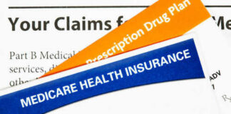 Medicare health insurance documents and prescription drug plan