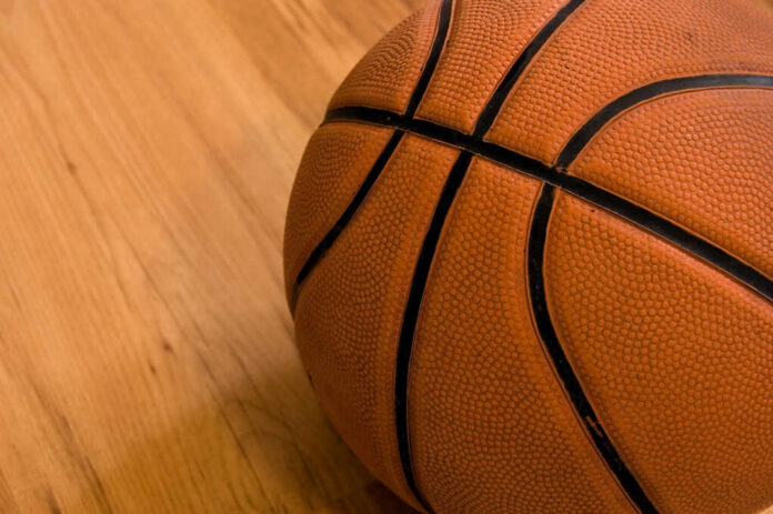 Basketball on a wooden floor