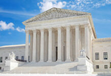 Supreme Court building with grand marble columns