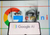Google Boss Demands US-Led AI Gatekeeper Google Gemini AI logo and abstract face design