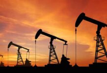 Oil Lifeline DRIED UP — 1983 All Over oil pumpjacks silhouetted at sunset