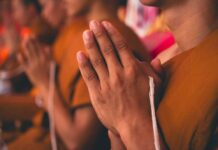 China Picks Dalai Lama? Not Monks Monks with hands clasped in prayer during a ceremony