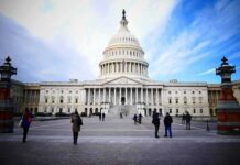 Capitol Blind Spot Exposed — No Vetting? United States Capitol building with visitors on the plaza
