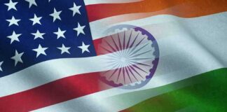 United States and India flags overlapped