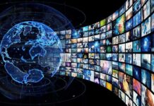 Explosive Danger in Garden Grove—Evacuations Ordered! Digital globe with curved wall of multimedia screens
