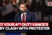 Arena ERUPTS After Flag-Waving Disruption 'Get Your A** Out!': Vance's Fiery Clash With Protesters Waving Mexican Flag During His Speech