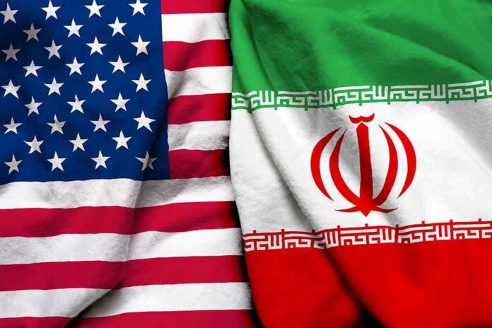 United States and Iran flags side by side