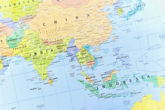 Political map of South and Southeast Asia