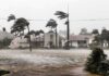 Tibetan Heat Supercharges California Deluges Houses battered by hurricane winds and flooding