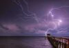 Trump Dangles Shock Price Drop – Open The North Sea Lightning over a pier at night