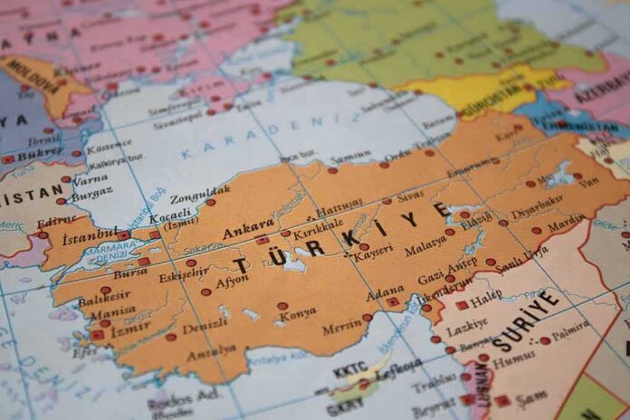 Map of Türkiye and surrounding regions