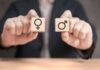 Title IX Knife-Edge: Court Opens The Fight Hands holding wooden blocks with female and male symbols